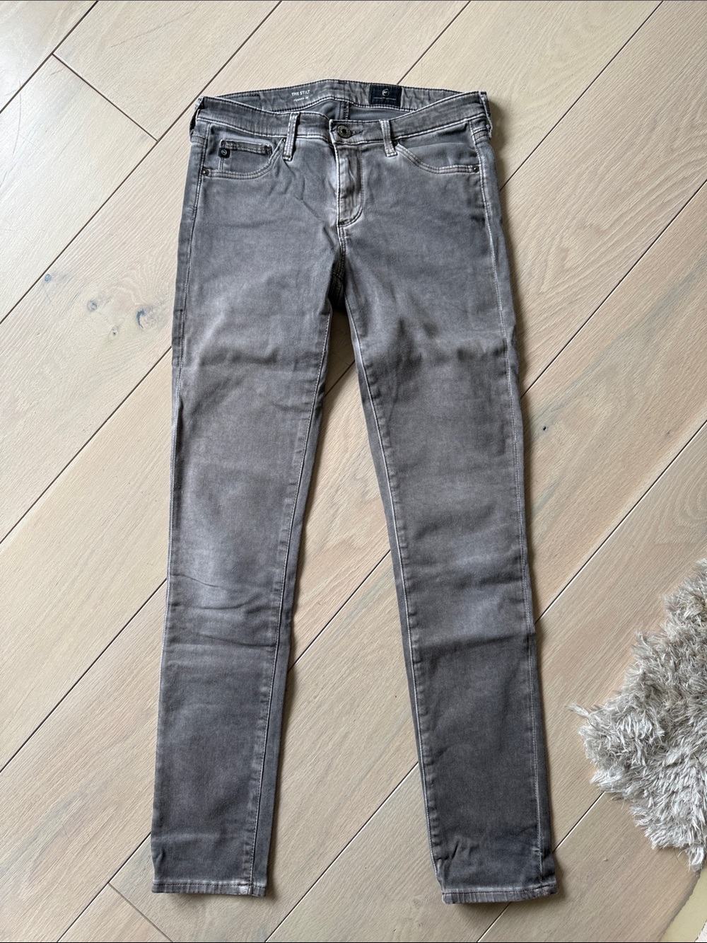 Ag Adriano Goldschmied Skinny Jeans in Faded Gray
